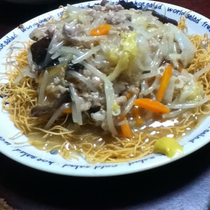 牛の皿うどん